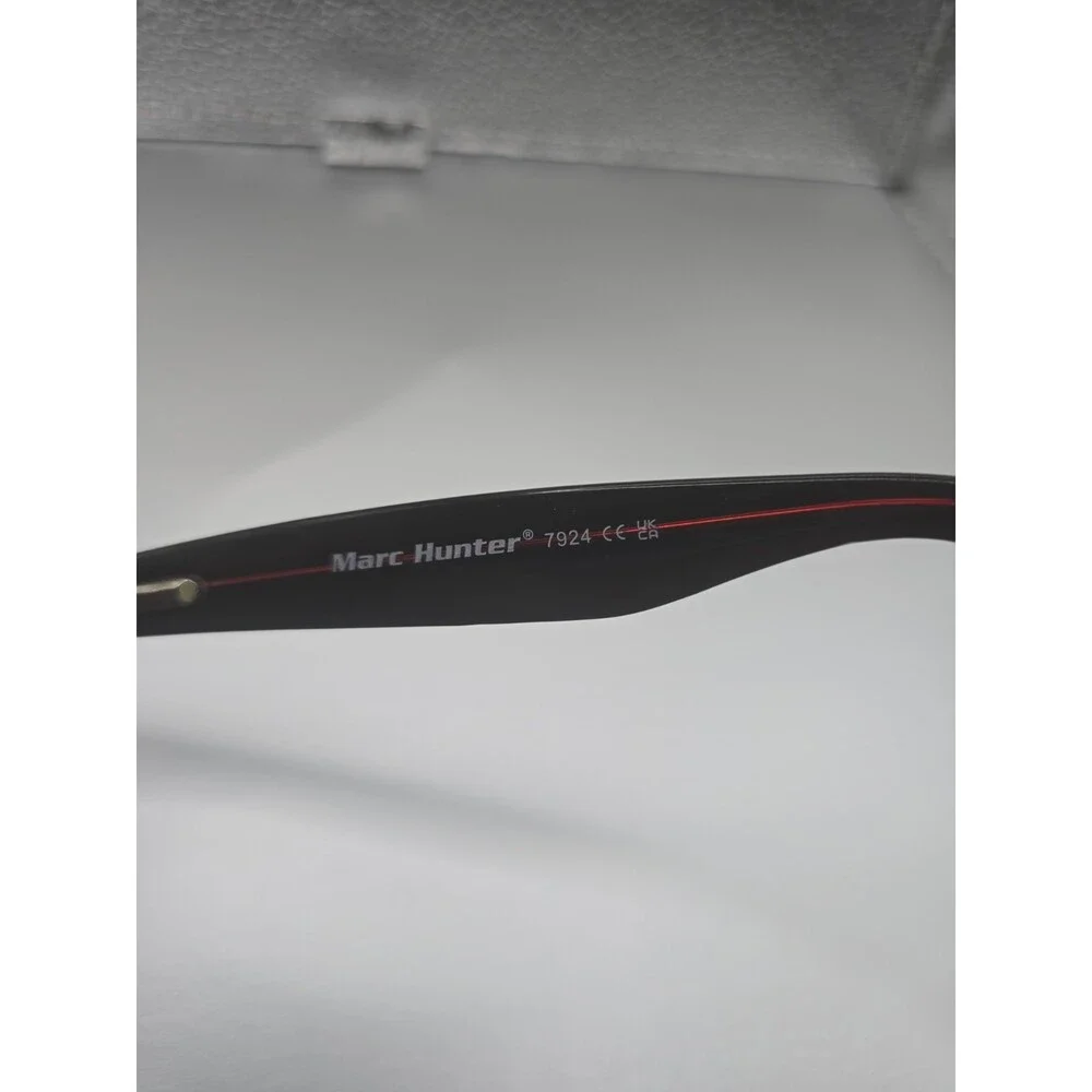 Marc Hunter 7924 Shiny Black & Red Tortoise Men’s Square Sunglasses 55-17-140